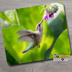 Hummingbird with Flower Mouse Pad