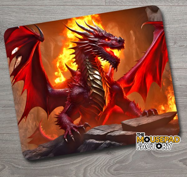 fire dragon mouse pad