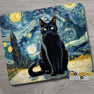 Starry Night & Black Cat