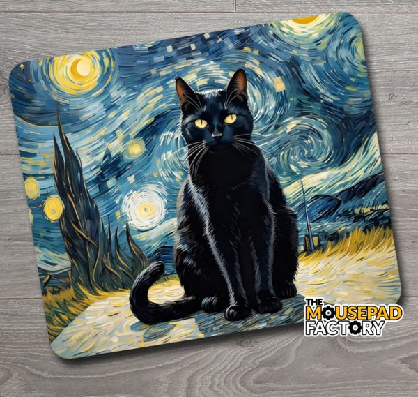 Starry Night & Black Cat