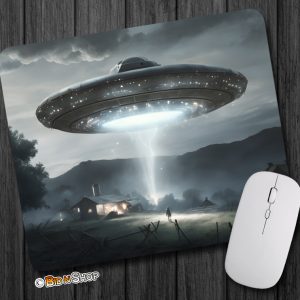 Alien UFO Abduction Farm Mouse Pad